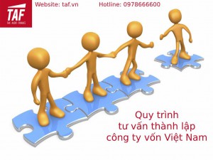 Quy trình tư vấn thành lập công ty vốn Việt Nam