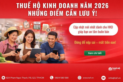 Thuế hộ kinh doanh 2026: Những điểm mới quan trọng cần lưu ý!