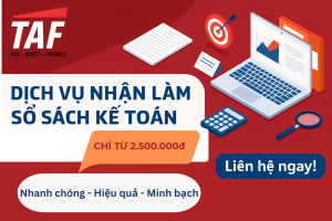 Dịch vụ nhận Làm Sổ Sách Kế Toán
