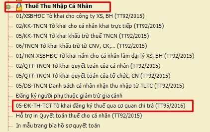 thủ tục đăng ký MST TNCN mới nhất taf 6